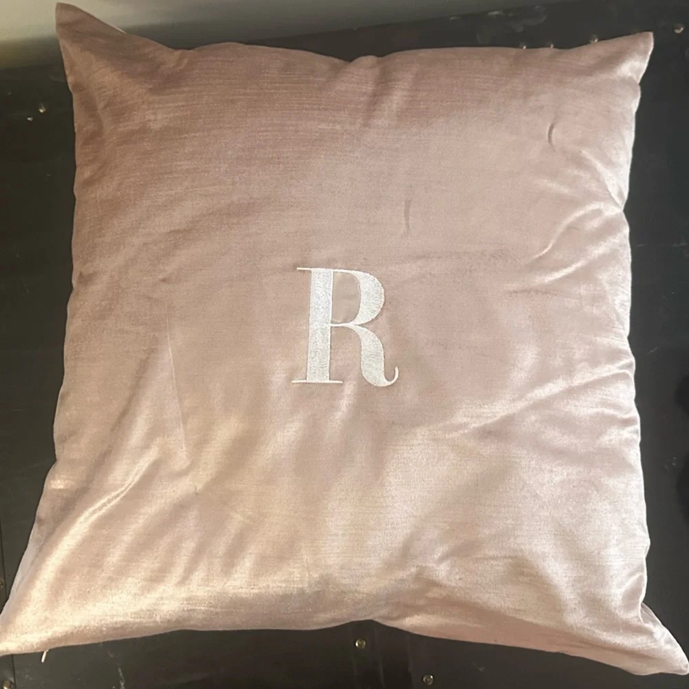 West Elm Pink Crushed Lush Velvet 20x20 Throw Pillow Cover with R Customization